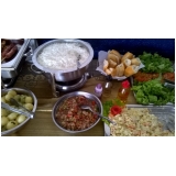buffet de churrasco e saladas preço em Santa Isabel